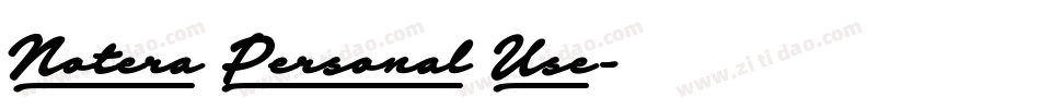 Notera Personal Use字体转换
